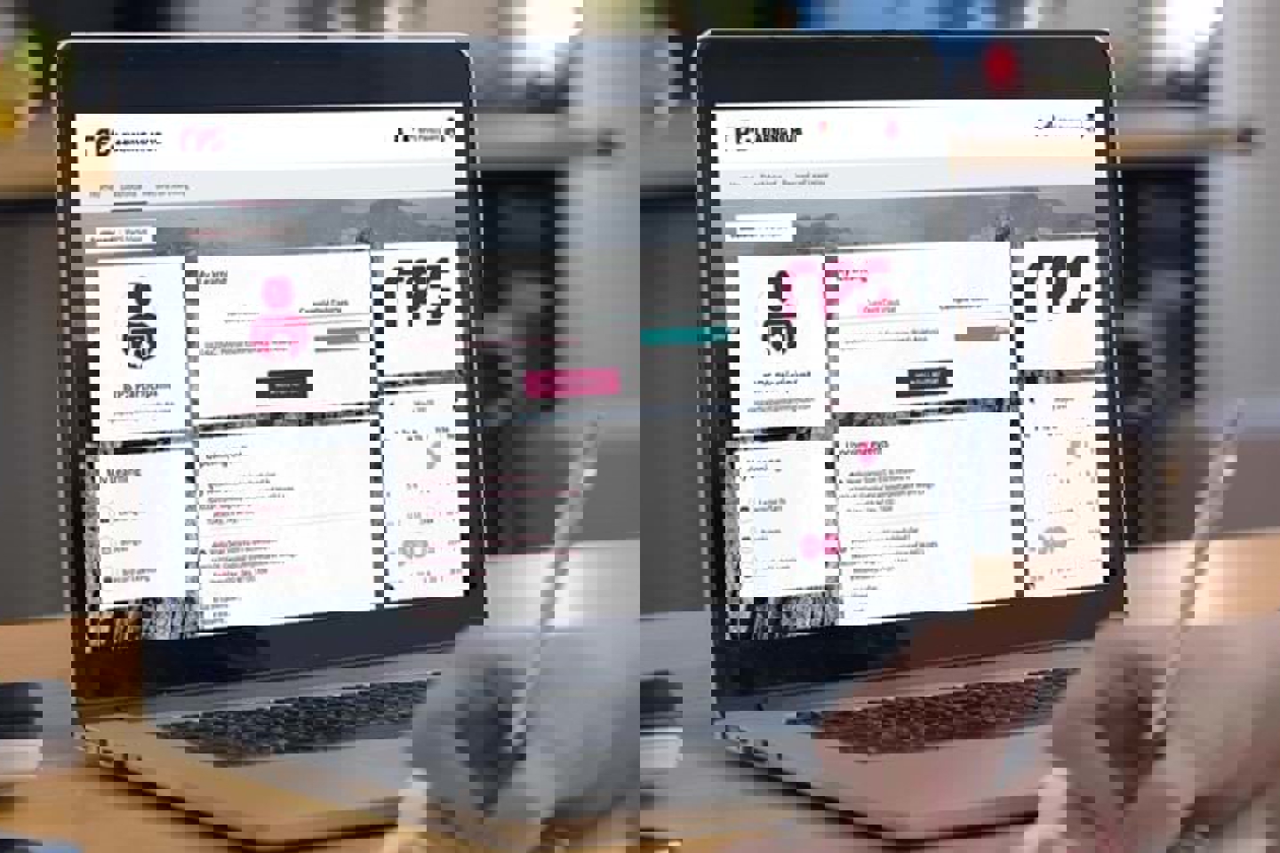 Laptop showing RPS Training e-learning module